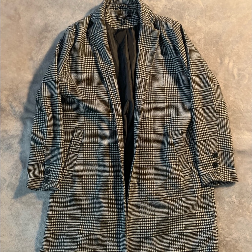 Black & White Trench Coat
